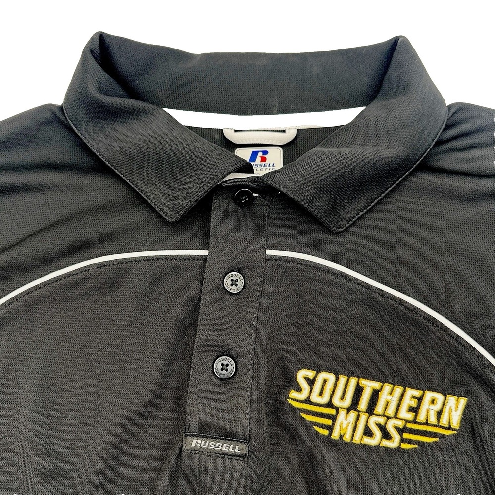 Russell Athletic Southern Miss Golden Eagles Polo Mens Large Dri Power NCAA
